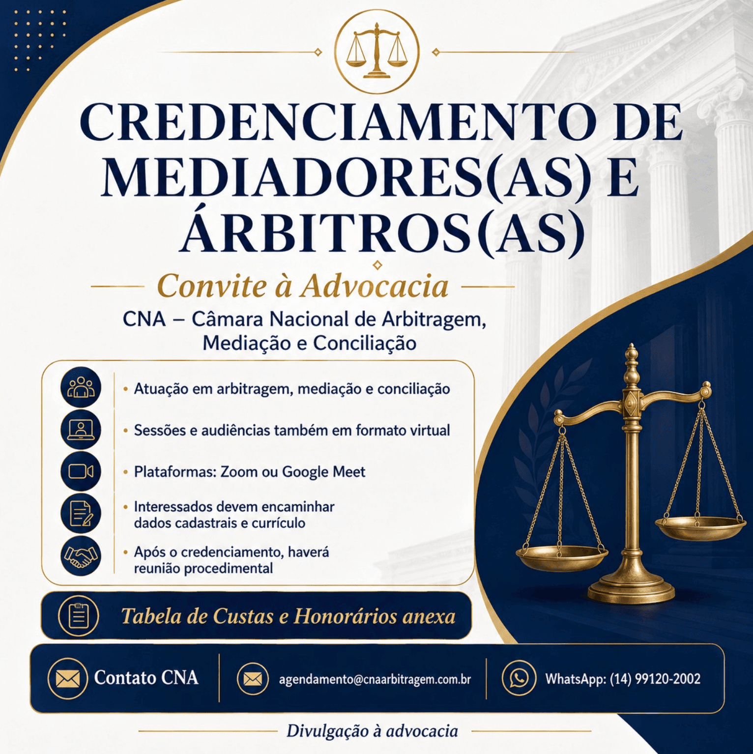 CREDENCIAMENTO DE MEDIADORES(AS) E ÁRBITROS(AS) – CNA