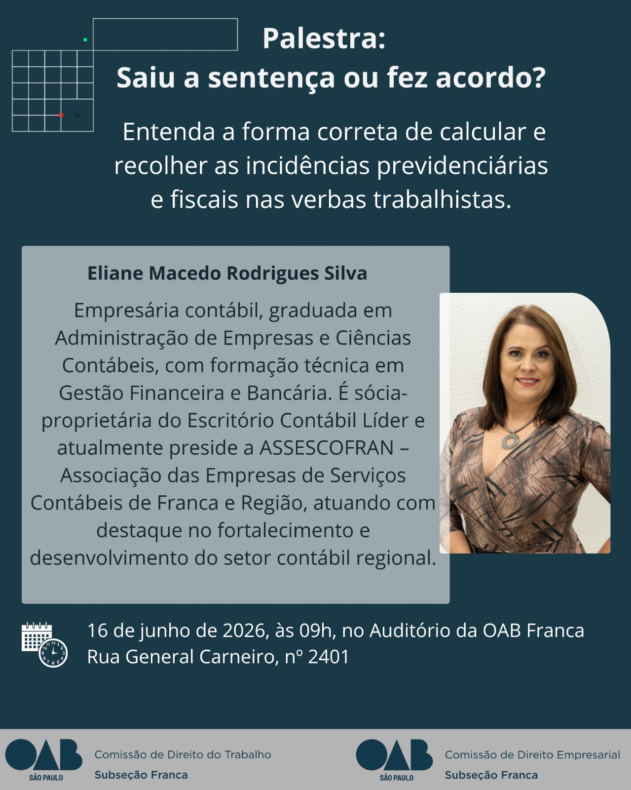Palestra: Saiu a sentença ou fez o acordo?