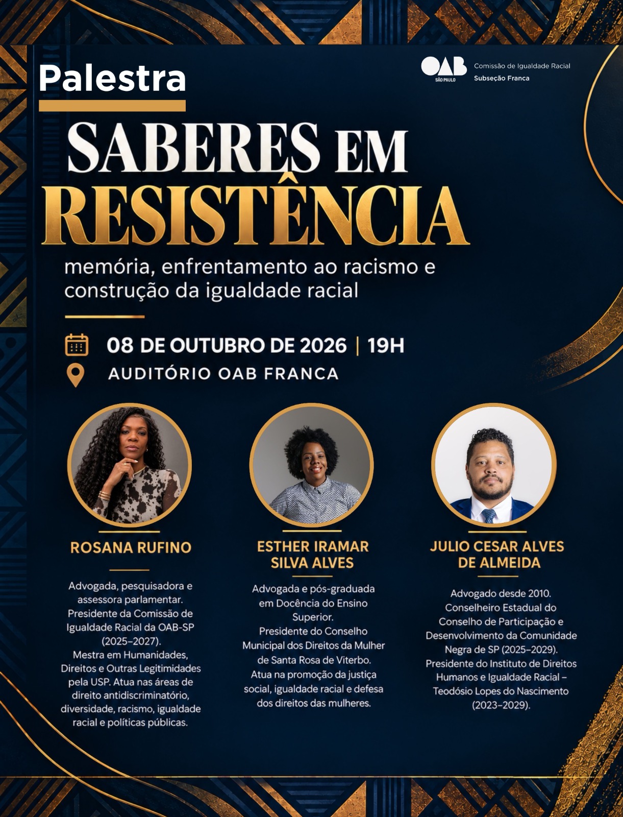 Palestra “Saberes em Resistência”